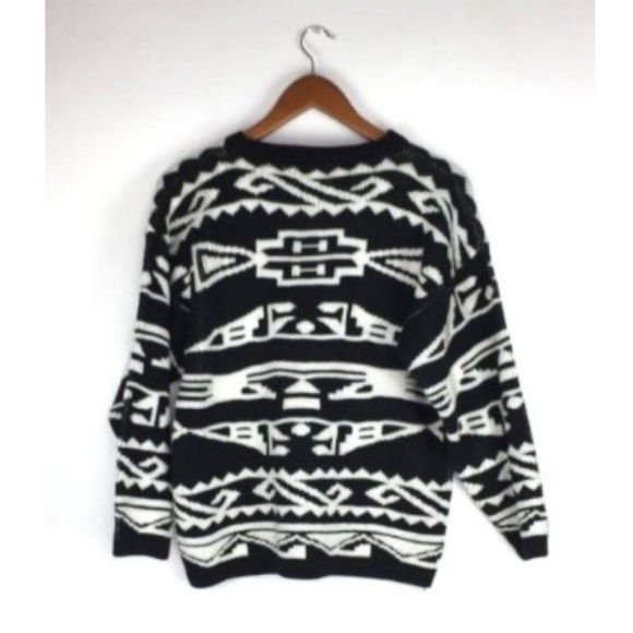 Sterling Harris VTG 80's Geo Sweater Sz M - Picture 3 of 8